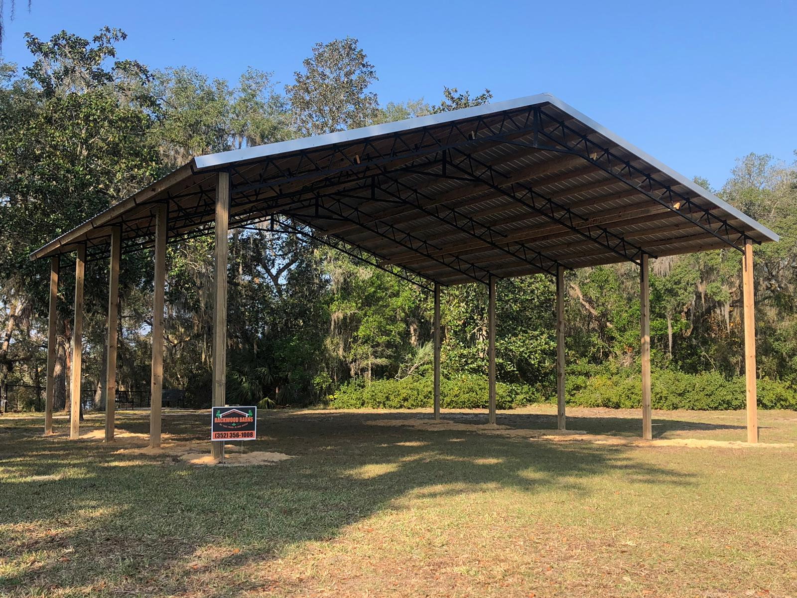 Large installed pole barn