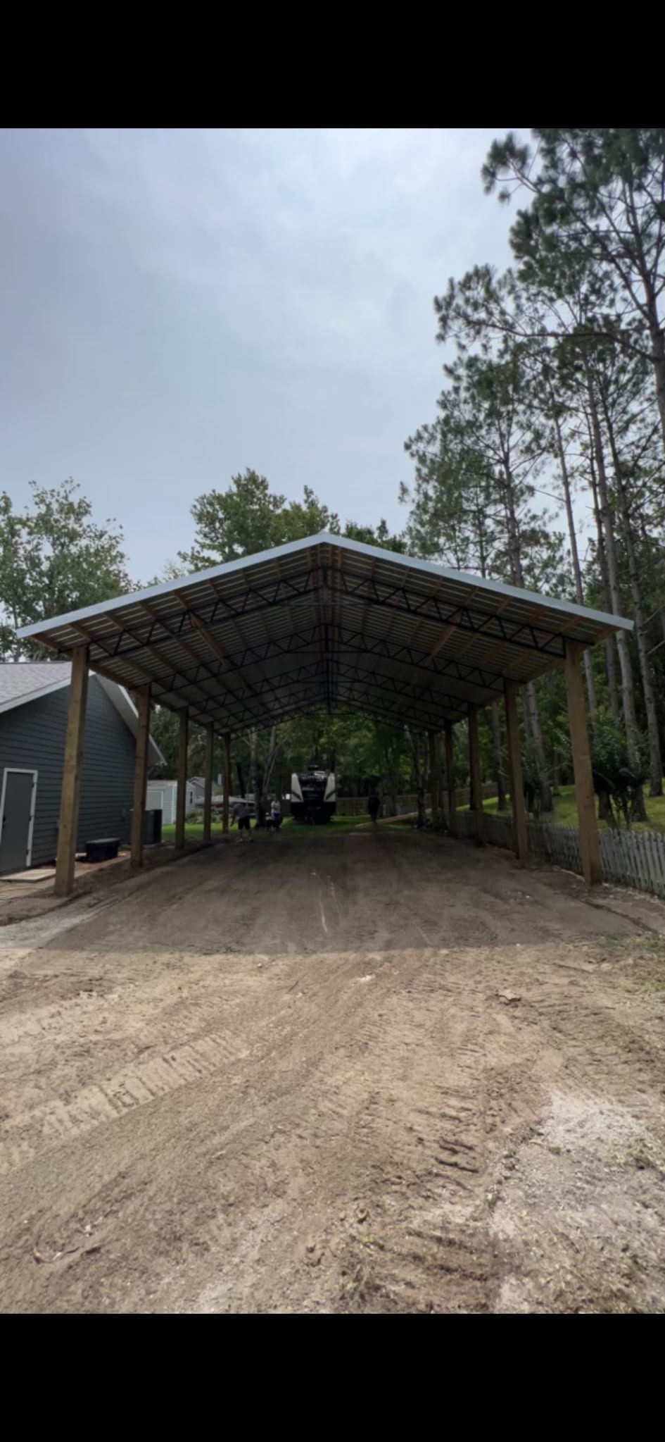 Pole barn interior